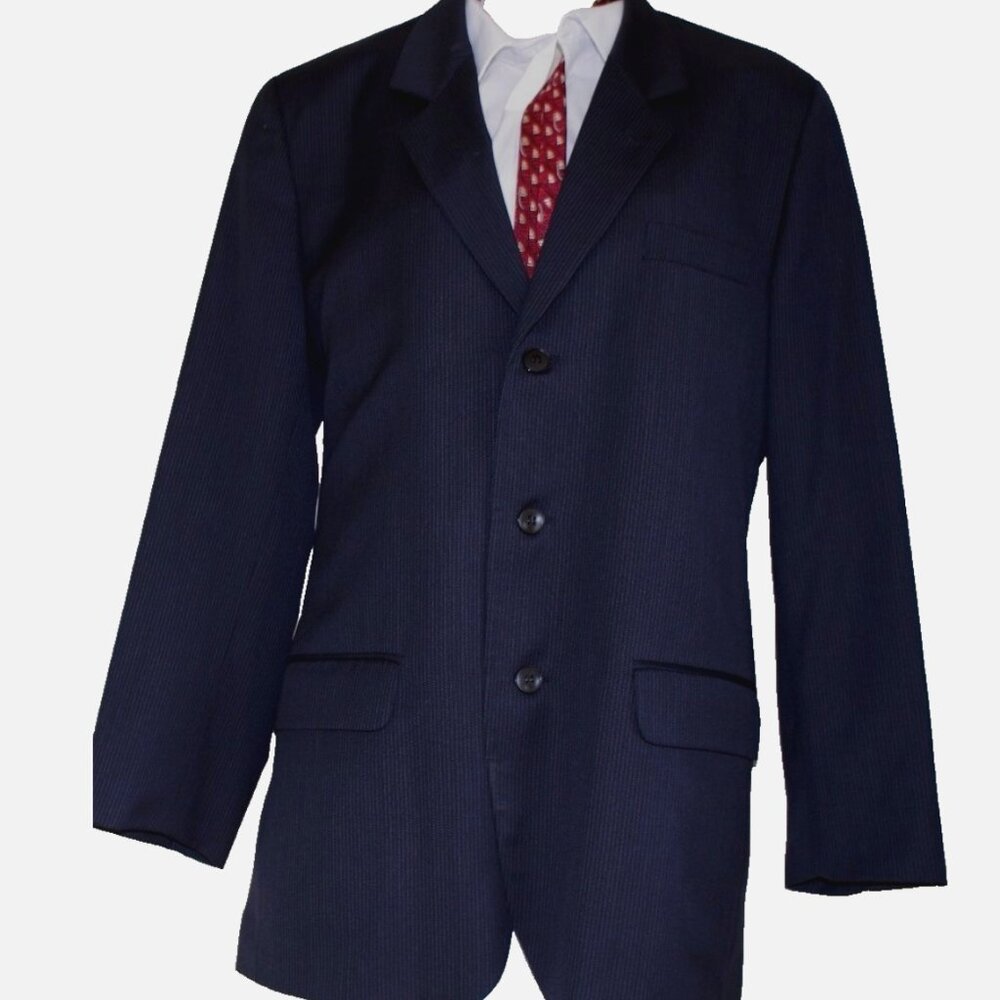 Agnes B. Navy striped  Men's  wool Blazer size France 52